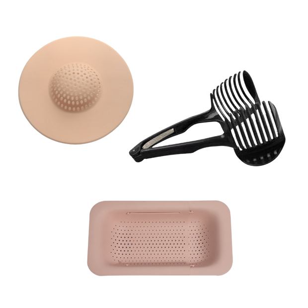 Extendable and Adjustable Over The Kitchen Sink Colander Food Strainer - sundaymorningtomato