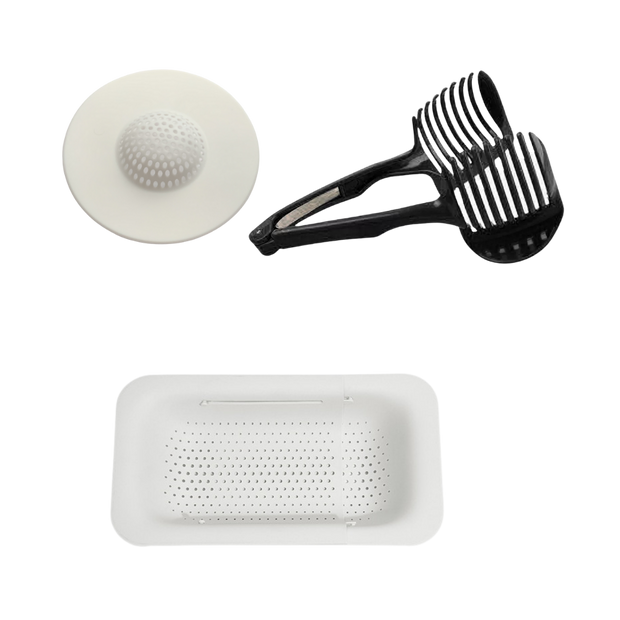 Extendable and Adjustable Over The Kitchen Sink Colander Food Strainer - sundaymorningtomato