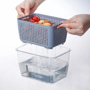 Set of 3 Stackable Fridge Fruit and Vegetable Storage Containers - sundaymorningtomato