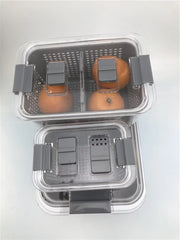 Set of 3 Stackable Fridge Fruit and Vegetable Storage Containers - sundaymorningtomato