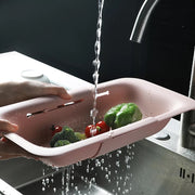 Extendable and Adjustable Over The Kitchen Sink Colander Food Strainer - sundaymorningtomato