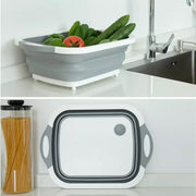 3 In 1 - Vegetable Cutting Board, Bowl, and Multifunctional Silicone Basket - sundaymorningtomato