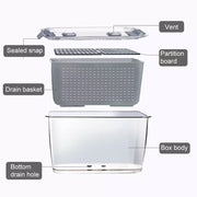 Set of 3 Stackable Fridge Fruit and Vegetable Storage Containers - sundaymorningtomato