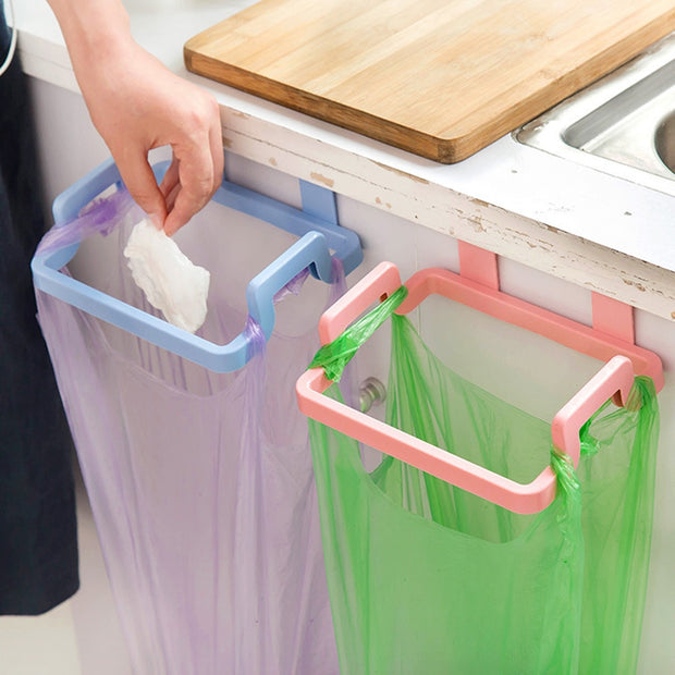 2 Pieces Over the Cabinet Door Garbage Bag Holder - sundaymorningtomato