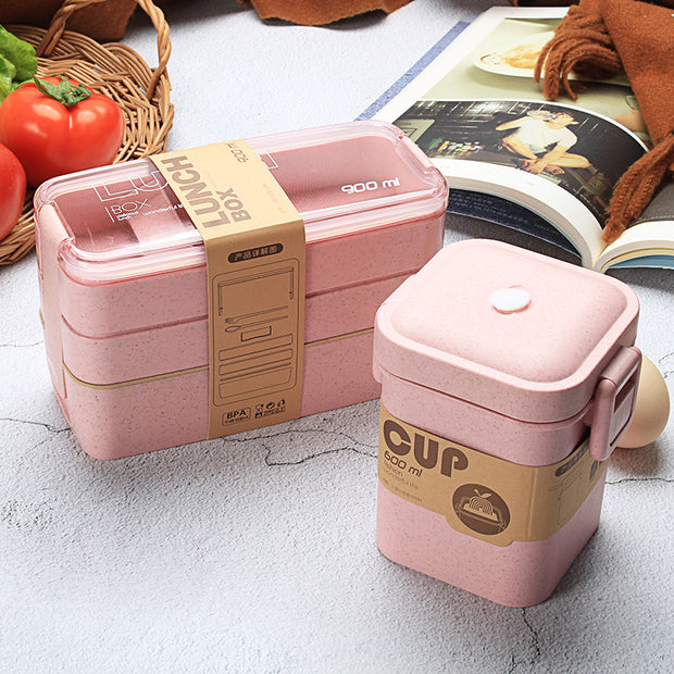 3 Layer Bento Stackable Lunch Box - sundaymorningtomato