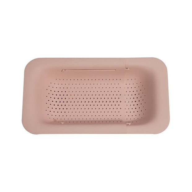 Extendable and Adjustable Over The Kitchen Sink Colander Food Strainer - sundaymorningtomato